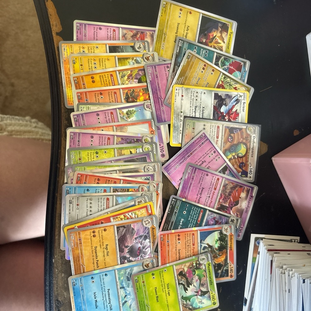 Trading Card Game Assorted Holo and Common Cards - Multi-Color